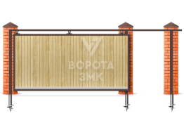 Откатные ворота 1750×2000 под ключ ЗМК-7544
