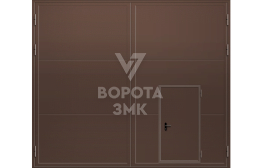 Промышленные ворота 4000×5000 из сэндвич панелей ЗМК-4993