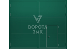 Промышленные распашные ворота сэндвич 2500×4500 ЗМК-4997