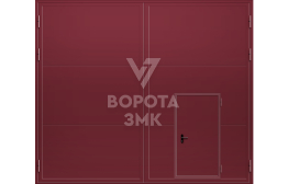 Промышленные распашные ворота из сэндвич панелей 4500×2500 ЗМК-4989